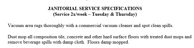 Janitorial-Specs-Example