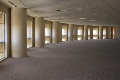 empty office after Houston janitorial services company performed move-out office cleaning and maintenance