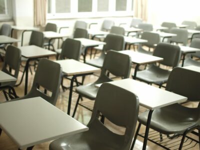 Empty classroom in school needs Houston commercial cleaning services